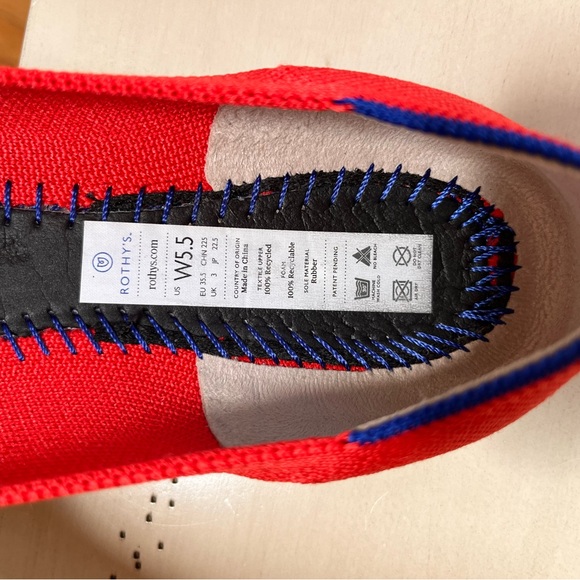 Rothy’s pointed size 5.5 “fire” red. Washed once. - Picture 3 of 3